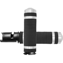 Super Sport Air-SS Grips — 25.4 mm (1") handlebar diameter, 11.7 cm (4-5/8") length, Chrome