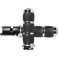 3-Ring Velvet Air Grips — 25.4 mm (1"), 11.7 cm (4-5/8"), Black