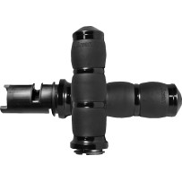 3-Ring Velvet Air Grips — 11.7 cm, 25.4 mm, Black