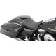 Backrest Compatible Solo Seat — 21-1/2" overall length, 12" width, lowers rider 1/2", Black