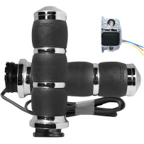 Heated Grips — 25.4 mm (1") handlebar diameter, 14 cm (5-1/2") length, Black/Chrome