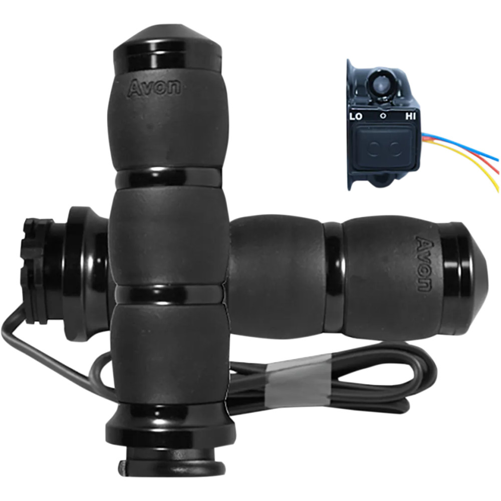 Heated Grips — 25.4 mm handlebar, 14 cm length, Black