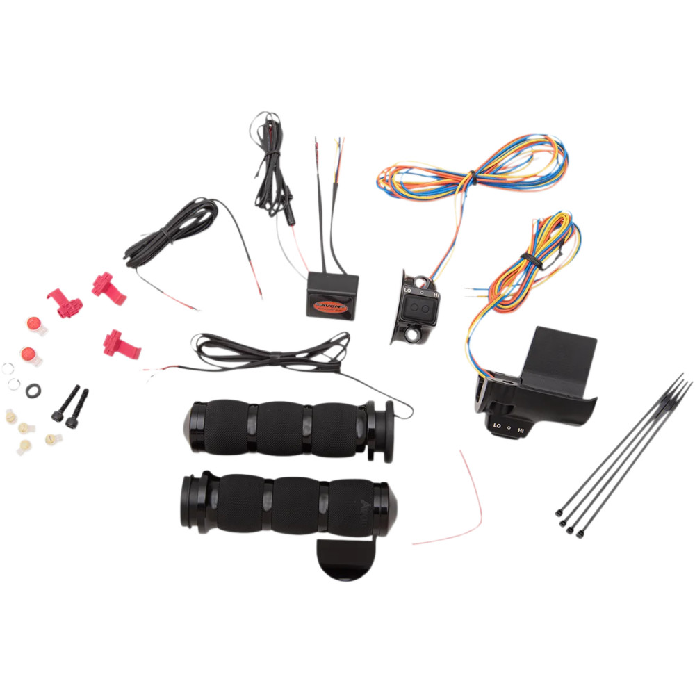 Heated Grips — 25.4 mm (1") handlebar, 14 cm (5-1/2"), black anodized