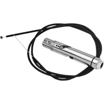 Internal Throttle Cable — 25.4 mm (1") handlebar fit, 135 cm cable, Silver