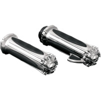 Zombie Handlebar Grip End Cap — Chrome