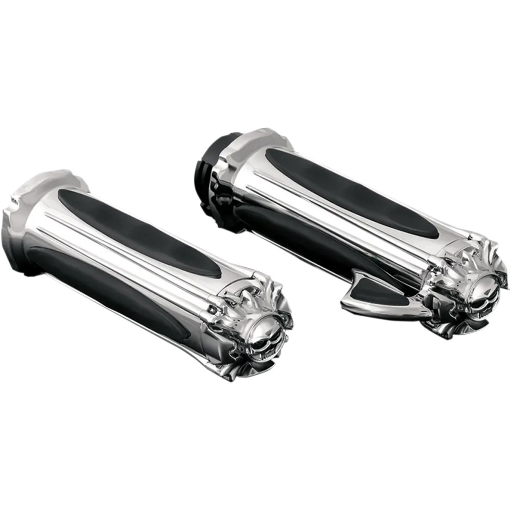 Zombie Handlebar Grip End Cap — Chrome