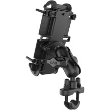 Quick Grip™ Phone Mount with U-Bolt Base — 1" ball, Black