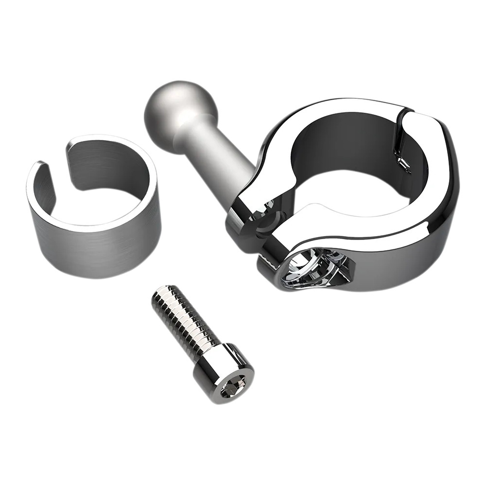 Kit de Abrazaderas de Aluminio — 22 mm (7/8 pulg), 25.4 mm (1 pulg), cromo