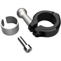 Kit de Abrazadera de Aluminio — Compatible con manillares de 22 mm (7/8") y 25.4 mm (1"), negro pulido