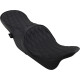 Forward Positioned 2-Up Low Profile Touring Leather Seat — Overall length 30-1/2" (77.5 cm), Black