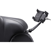 Soporte de teléfono para pasajero — Montaje Tour-Pak para pasajero, negro