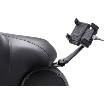 Soporte de teléfono para pasajero — Montaje Tour-Pak para pasajero, negro