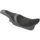 Caballero 2-Up Vinyl Seat — Black, 77.5 cm (30-1/2") overall