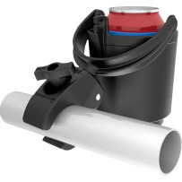 Tough-Claw™ Mount with Level Cup™ Drink Holder — Clamp 5/8"–1-1/2", fits 2-1/2"–3-1/2", Black