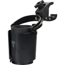 Tough-Claw™ Mount with Level Cup™ Drink Holder — Clamp 5/8"–1-1/2", fits 2-1/2"–3-1/2", Black