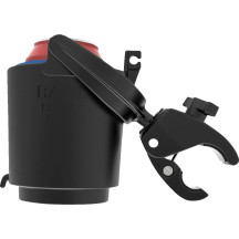Tough-Claw™ Mount with Level Cup™ Drink Holder — Clamp 5/8"–1-1/2", fits 2-1/2"–3-1/2", Black