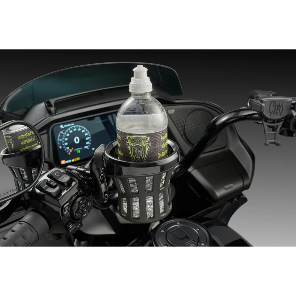 Portavasos Gen 2 — Ajuste universal para manillar, Negro pulido