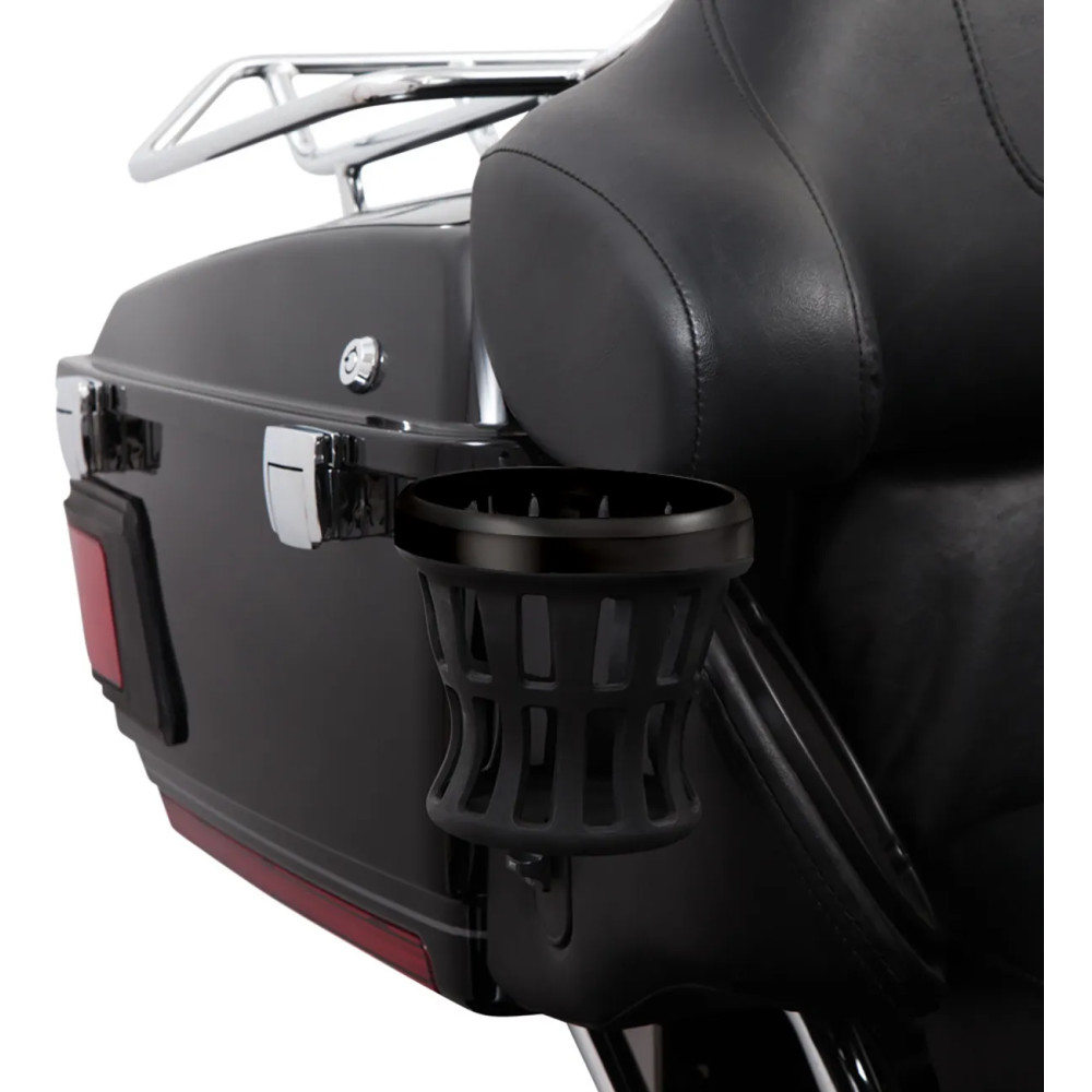 Portavasos Gen 2 — Ajuste universal para manillar, montaje para pasajero, negro pulido