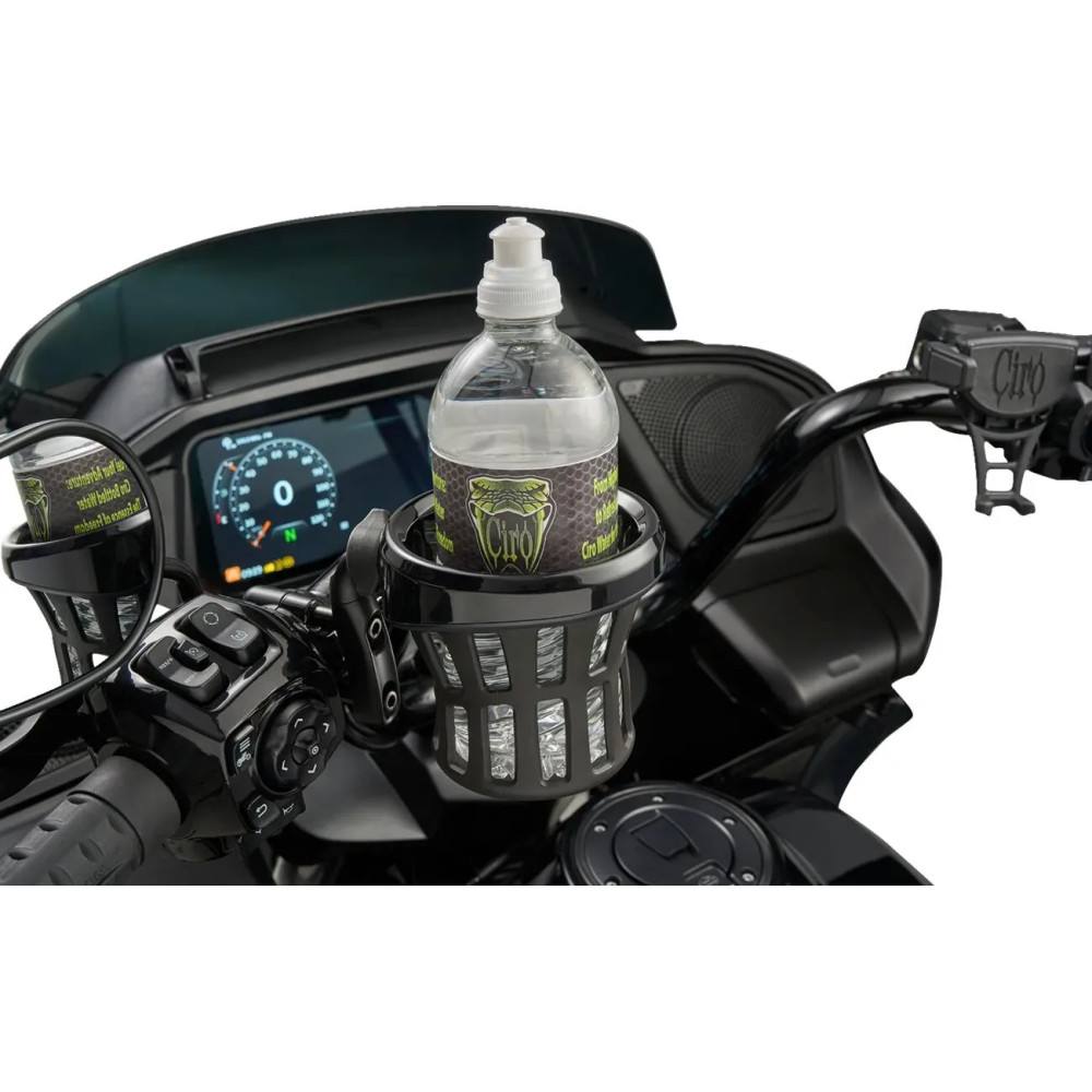 Soporte para bebidas Gen 2 — ajuste universal, negro pulido