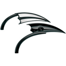 Micro-Mirror — 1-1/2" H, 4-1/2" W, black, screw-in