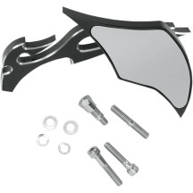 Billet Aluminum Mirror — 69.85 mm (2-3/4") head, 196.9 mm (7-3/4") stem, screw-in