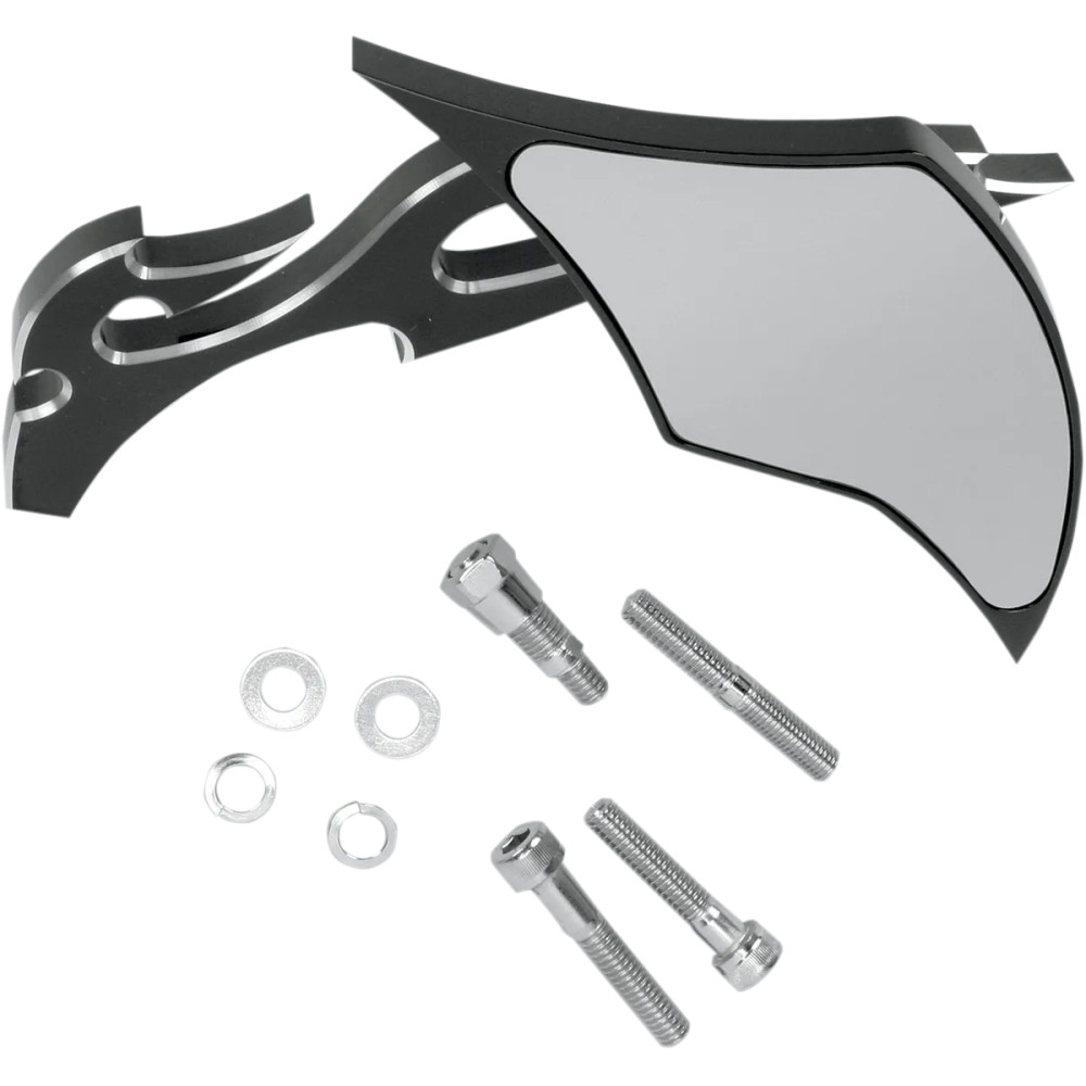 Billet Aluminum Mirror — 69.85 mm (2-3/4") head, 196.9 mm (7-3/4") stem, screw-in