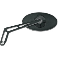 Billet Aluminum Mirror — Head 5" x 2.5", Stem 6.5", Screw-in mount, Black matte