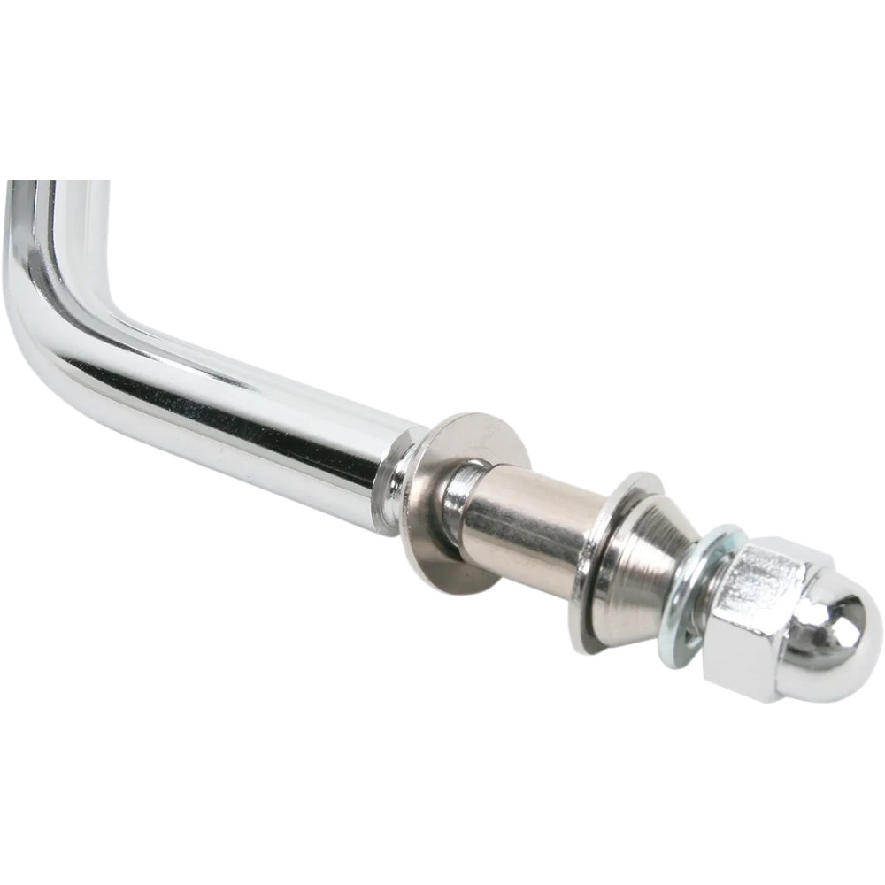 Die-Cast Chrome Custom Mirror — 76 mm (3") H × 127 mm (5") W, 100 mm (4") stem