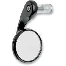 Bar End Shooter Mirror — 64 mm (2-1/2"), handlebar end mount, black anodized