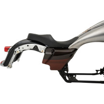 Low Profile Touring Seat — 27-1/4" overall, 13" driver width, Touring fit, Black