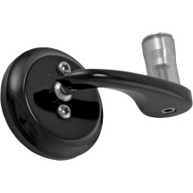Bar End Shooter Mirror — 64 mm (2-1/2"), handlebar end mount, black anodized