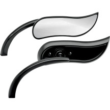 Micro-Mirror — 38.1 mm head, 114.3 mm width, screw-in mount, black powder-coated