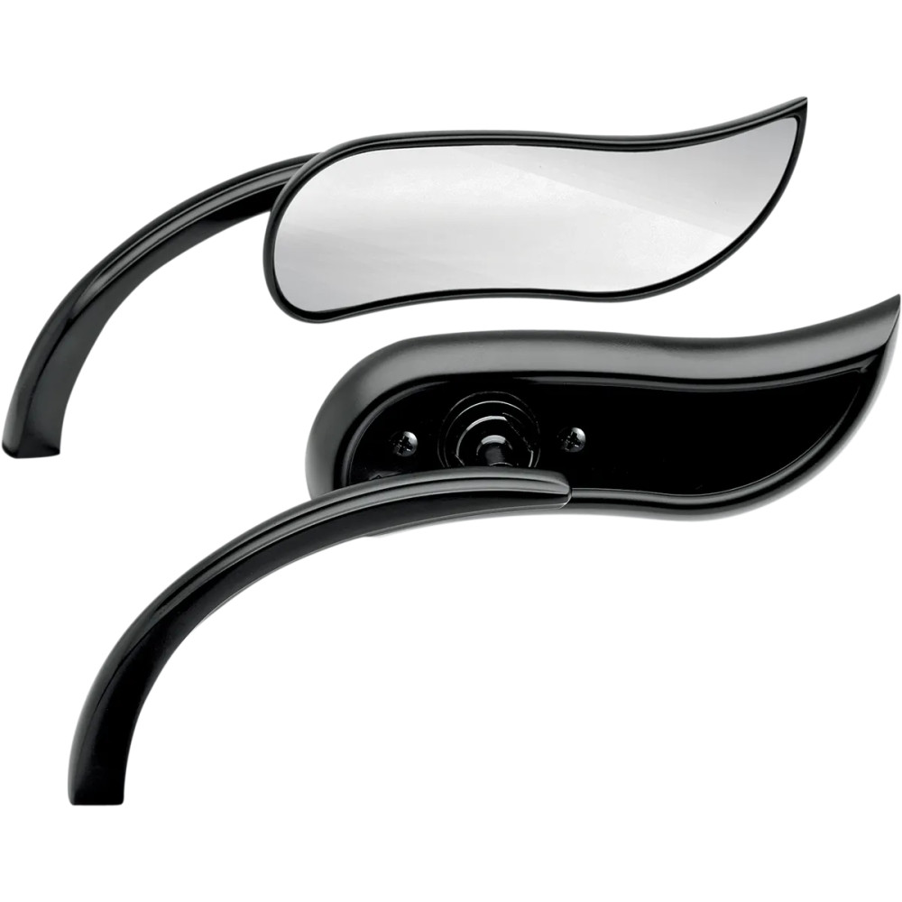 Micro-Mirror — 11.43 cm (4-1/2") width, 38.1 mm (1-1/2") head, Black powder-coated, screw-in mount