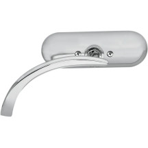 Micro-Mirror — 38.1 mm H, 114.3 mm W, screw-in mount, Chrome, Silver