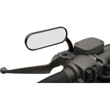 Micro-Mirror — 4.5 in width, 1.5 in height, Black powder-coated, screw-in mount