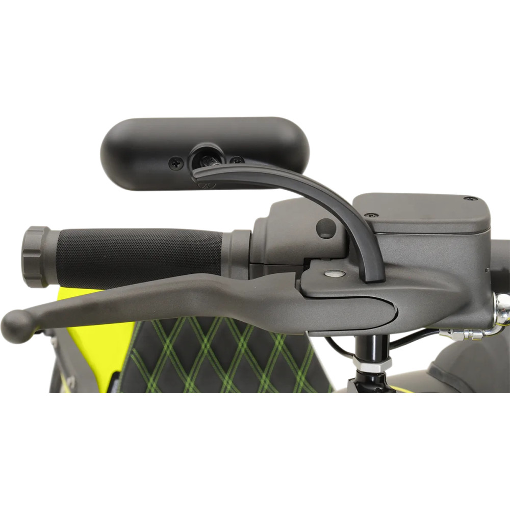 Micro-Mirror — 38.1 mm H, 114.3 mm W, Black powder-coated, Screw-in mount