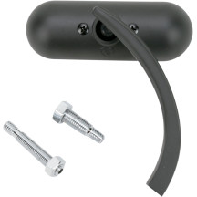 Micro-Mirror — 38.1 mm H, 114.3 mm W, Black powder-coated, Screw-in mount