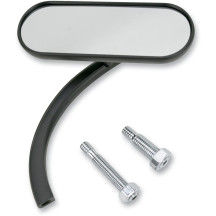 Micro-Mirror — 38.1 mm H, 114.3 mm W, Black powder-coated, Screw-in mount