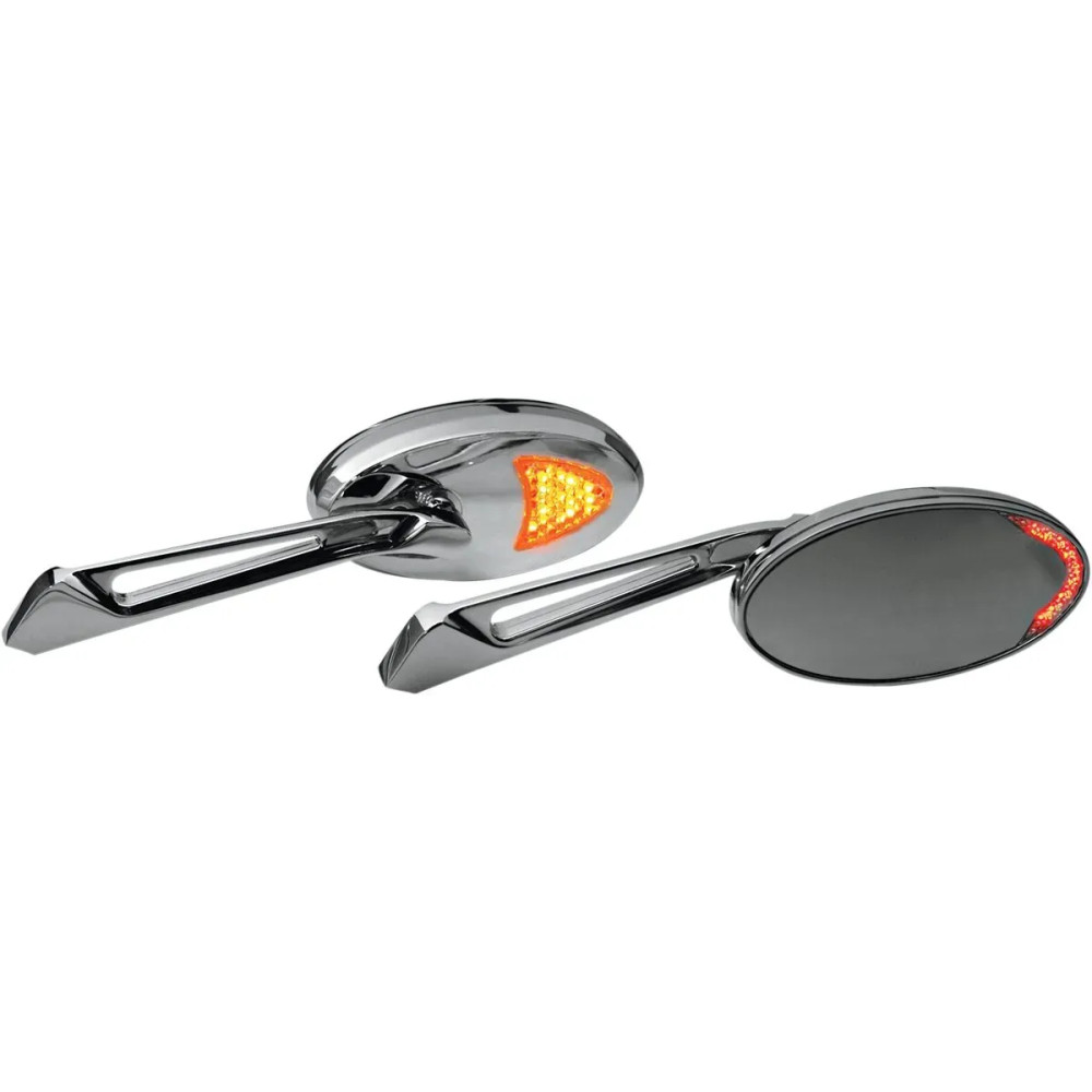 Custom LED Accent Mirrors — 76 mm (3"), 14 cm (5.5"), 5/16"-18, Chrome