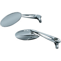 Trident Mirror — 5" stem, 4-3/4"x2-1/8" head, 5/16-18 screw-in, Chrome, not for use on '04-'20 XL