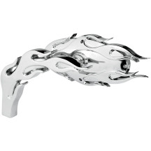 Micro-Mirror — Oval 4" x 1-3/4", screw-in mount, chrome, silver