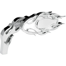 Micro-Mirror — Oval 4" x 1-3/4", screw-in mount, chrome, silver