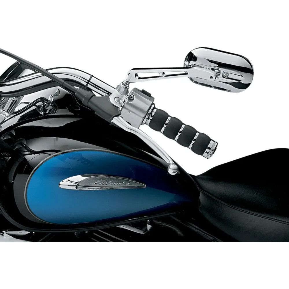 Magnum Mirror — 7" stem, 5-1/2" x 3-1/4" head, Chrome