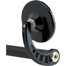 Bar End Mirror — 83 mm (3-1/4"), black anodized, handlebar end