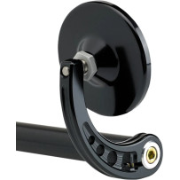 Bar End Mirror — 83 mm (3-1/4"), black anodized, handlebar end