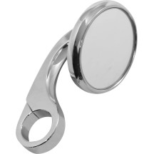 Clamp-On Shooter Mirror — 64 mm (2-1/2"), 25 mm (1"), Chrome, Silver