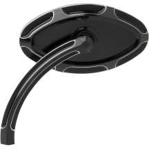 Beveled Short Stem Mirror — 64 mm x 115 mm, Black anodized