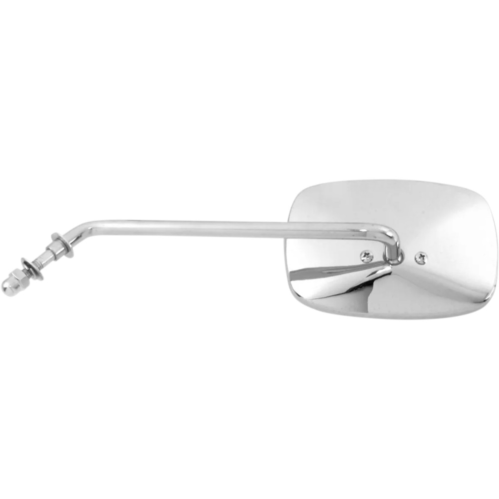 Chrome Universal Die-Cast Mirror — 10 cm x 12.7 cm mirror head, 23 cm stem, screw-in mount