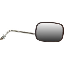 Die-Cast Chrome Custom Mirror — 76 mm (3"), 127 mm (5") wide, 100 mm (4") stem, Bolt-On