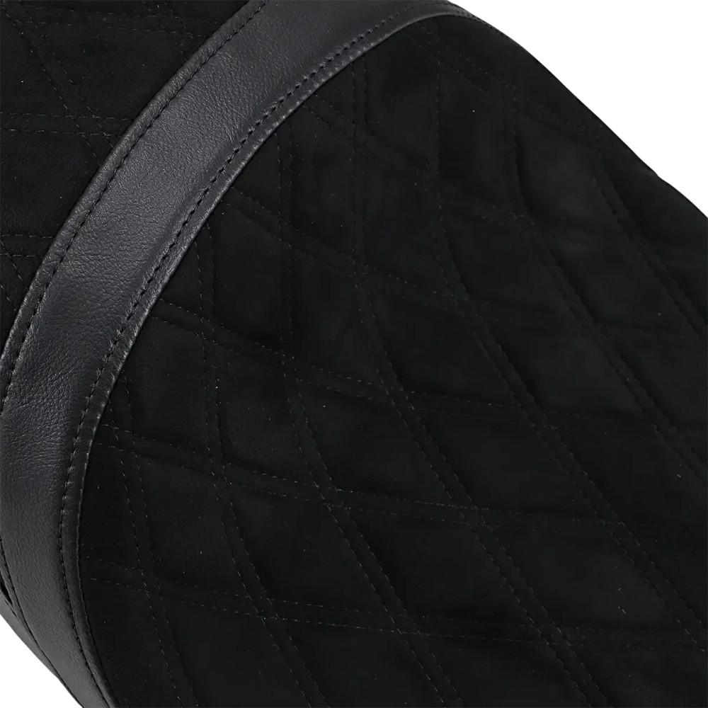 Low Profile Touring Seat — Fits Arlen Ness 70-700 Winged Stretch Gas Tank, Overall length 27"